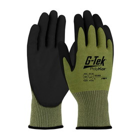 West Chester 16-665 G-Tek PolyKor Seamless Knit PolyKor Blended Glove with Polyurethane Coated Flat Grip on Palm &amp; Fingers