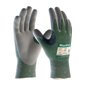 PIP 18-570 MaxiCut Seamless Knit Engineered Yarn Glove with Nitrile Coated MicroFoam Grip on Palm &amp; Fingers