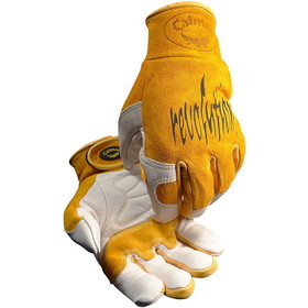 PIP 1828 Caiman Premium Cow Grain Unlined TIG/MIG Welder's Gloves with Padded & Reinforced Palm