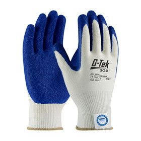 West Chester 19-D313 G-Tek 3GX Seamless Knit Dyneema Diamond Blended Glove with Latex Coated Crinkle Grip on Palm &amp; Fingers - Medium Weight