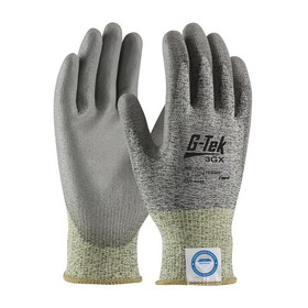 PIP 19-D320 G-Tek 3GX Seamless Knit Dyneema Diamond Blended Glove with Polyurethane Coated Flat Grip on Palm &amp; Fingers