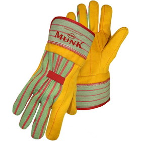 PIP 1BC5510 Boss Regular Grade Chore Glove with Double Layer Palm, Cotton Back and Nap-Out Finish - Rubberized Safety Cuff