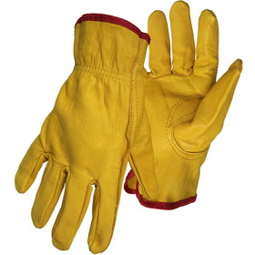 PIP 1BL18361 Regular Grade Gold Cowhide Leather Drivers Glove - Keystone Thumb