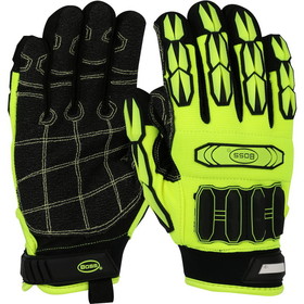 PIP 1JM750AW Boss Synthetic Leather Palm with Fabric Back and TPR Impact Protection - Adjustable Wrist