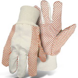 PIP 1JP5504 Premium Grade Cotton/Polyester Blend Glove with PVC Dotted Grip on Palm, Thumb, Index and Little Finger - 10 oz.