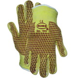 PIP 1TN4100KB Boss Aramid / Cotton Seamless Knit Hot Mill Glove with Cotton Liner and Double-Sided Nitrile Coating - Knitwrist