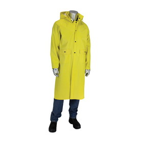 West Chester 201-650C Flex Ribbed PVC 48&quot; Jacket with Hood - 0.65 mm