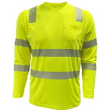 PIP 204CMPS ANSI Type R Class 3 EcoChill Long Sleeve T-Shirt with Coolmax® Technology and UPF 50+ Sun Protection