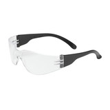 West Chester 250-00-0000 Zenon Z11sm Rimless Safety Glasses with Black Temple, Clear Lens and Anti-Scratch Coating