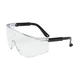 West Chester 250-03-0000 Zenon Z28 OTG Rimless Safety Glasses with Black Temple, Clear Lens and Anti-Scratch Coating