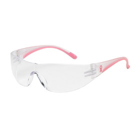 PIP 250-10-0900 Eva Rimless Safety Glasses with Clear / Pink Temple, Clear Lens and Anti-Scratch Coating