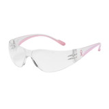 West Chester 250-11-0920 Eva Petite Rimless Safety Glasses with Clear / Pink Temple, Clear Lens and Anti-Scratch / Anti-Fog Coating