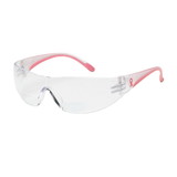 West Chester 250-12-0100 Lady Eva Rimless Safety Readers with Clear / Pink Temple, Clear Lens and Anti-Scratch Coating - +1.00 Diopter