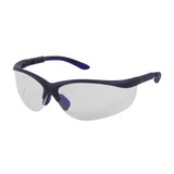 West Chester 250-21-0100 Hi-Voltage AC Semi-Rimless Safety Glasses with Blue Frame, Clear Lens and Anti-Scratch Coating