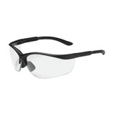 West Chester 250-21-0400 Hi-Voltage AC Semi-Rimless Safety Glasses with Black Frame, Clear Lens and Anti-Scratch Coating
