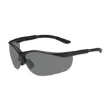 West Chester 250-21-0401 Hi-Voltage AC Semi-Rimless Safety Glasses with Black Frame, Gray Lens and Anti-Scratch Coating