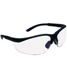 West Chester 250-21-0402 Hi-Voltage AC Semi-Rimless Safety Glasses with Black Frame, I/O Lens and Anti-Scratch Coating