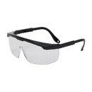 West Chester 250-24-0000 Hi-Voltage ARC Semi-Rimless Safety Glasses with Black Frame, Clear Lens and Anti-Scratch Coating