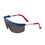 PIP 250-24-0301 Hi-Voltage ARC Semi-Rimless Safety Glasses with Red / White / Blue Frame, Gray Lens and Anti-Scratch Coating, Price/Pair