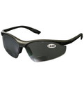 West Chester 250-25-0120 Mag Readers Semi-Rimless Safety Readers with Black Frame, Gray Lens and Anti-Scratch Coating - +2.00 Diopter