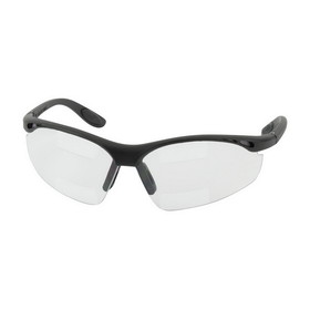 West Chester 250-25-1515 Double Mag Readers Semi-Rimless Safety Readers with Black Frame, Clear Lens and Anti-Scratch / Anti-Fog Coating - Dual +1.50 Diopter
