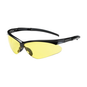 PIP 250-28-0009 Adversary Semi-Rimless Safety Glasses with Black Frame, Amber Lens and Anti-Scratch Coating