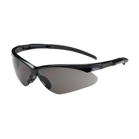 PIP 250-28-0021 Adversary Semi-Rimless Safety Glasses with Black Frame, Gray Lens and Anti-Scratch / Anti-Fog Coating
