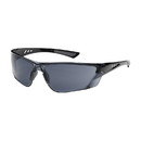 West Chester 250-32-0521 Recon Rimless Safety Glasses with Gloss Black Temple, Gray Lens and Anti-Scratch / FogLess 3Sixty Coating