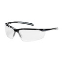 West Chester 250-33-0010 Commander Semi-Rimless Safety Glasses with Gloss Black Frame, Clear Lens and Anti-Scratch / Anti-Reflective Coating