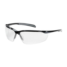 PIP 250-33-0020 Commander Semi-Rimless Safety Glasses with Gloss Black Frame, Clear Lens and Anti-Scratch / Anti-Fog Coating