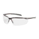 West Chester 250-33-1010 Commander Semi-Rimless Safety Glasses with Gloss Bronze Frame, Clear Lens and Anti-Scratch / Anti-Reflective Coating