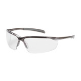 West Chester 250-33-1020 Commander Semi-Rimless Safety Glasses with Gloss Bronze Frame, Clear Lens and Anti-Scratch / Anti-Fog Coating