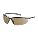 West Chester 250-33-1024 Commander Semi-Rimless Safety Glasses with Gloss Bronze Frame, Brown Lens and Anti-Scratch / Anti-Fog Coating
