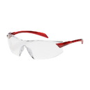 West Chester 250-45-1010 Radar Rimless Safety Glasses with Red Temple, Clear Lens and Anti-Scratch / Anti-Reflective Coating