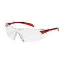 West Chester 250-45-1020 Radar Rimless Safety Glasses with Red Temple, Clear Lens and Anti-Scratch / Anti-Fog Coating