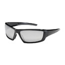 West Chester 250-47-0005 Sunburst Full Frame Safety Glasses with Black Frame, Silver Mirror Plus Lens and Anti-Scratch / Anti-Reflective Coating