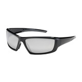 West Chester 250-47-0005 Sunburst Full Frame Safety Glasses with Black Frame, Silver Mirror Plus Lens and Anti-Scratch / Anti-Reflective Coating