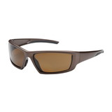 West Chester 250-47-1042 Sunburst Full Frame Safety Glasses with Brown Frame, Polarized Brown Lens and Anti-Scratch / Anti-Fog Coating