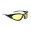 PIP 250-50-0429 Fuselage Full Frame Safety Glasses with Black Frame, Foam Padding, Amber Lens and Anti-Scratch / Anti-Fog Coating, Price/Pair