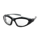 West Chester 250-51-0015 Fuselage Reader Full Frame Safety Readers with Black Frame, Foam Padding, Clear Lens and Anti-Scratch / Anti-Fog Coating - +1.50 Diopter
