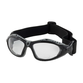 PIP 250-51-0030 Fuselage Reader Full Frame Safety Readers with Black Frame, Foam Padding, Clear Lens and Anti-Scratch / Anti-Fog Coating - +3.00 Diopter
