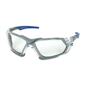 PIP 250-54-0020 Fortify Rimless Safety Glasses with Gray Frame, Clear Lens, Foam Padding and Anti-Scratch / Anti-Fog Coating