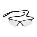West Chester 250-AN-10110 Anser Semi-Rimless Safety Glasses with Black Frame, Clear Lens and Anti-Scratch Coating
