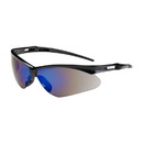 West Chester 250-AN-10115 Anser Semi-Rimless Safety Glasses with Black Frame, Blue Mirror Lens and Anti-Scratch Coating
