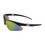 PIP 250-AN-10116 Anser Semi-Rimless Safety Glasses with Black Frame, Red Mirror Lens and Anti-Scratch Coating, Price/Pair