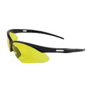 West Chester 250-AN-10120 Anser Semi-Rimless Safety Glasses with Black Frame, Amber Lens and Anti-Scratch Coating