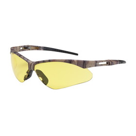 PIP 250-AN-10122 Anser Semi-Rimless Safety Glasses with Camouflage Frame, Amber Lens and Anti-Scratch Coating