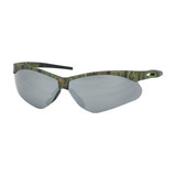 West Chester 250-AN-10128 Anser Semi-Rimless Safety Glasses with Camouflage Frame, Silver Mirror Lens and Anti-Scratch Coating