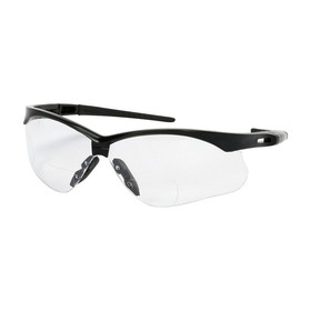 PIP 250-AN-11125 Anser Semi-Rimless Safety Readers with Black Frame, Clear Lens and Anti-Scratch / Anti-Fog Coating - +2.50 Diopter