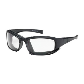 PIP 250-CE-10090 Cefiro Full Frame Safety Glasses with Black Frame, Rubber Foam Padding, Clear Lens and Anti-Scratch / Anti-Fog Coating